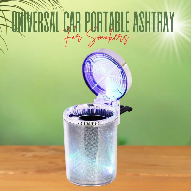 Universal Car Portable Ashtray Led Multi Color 1