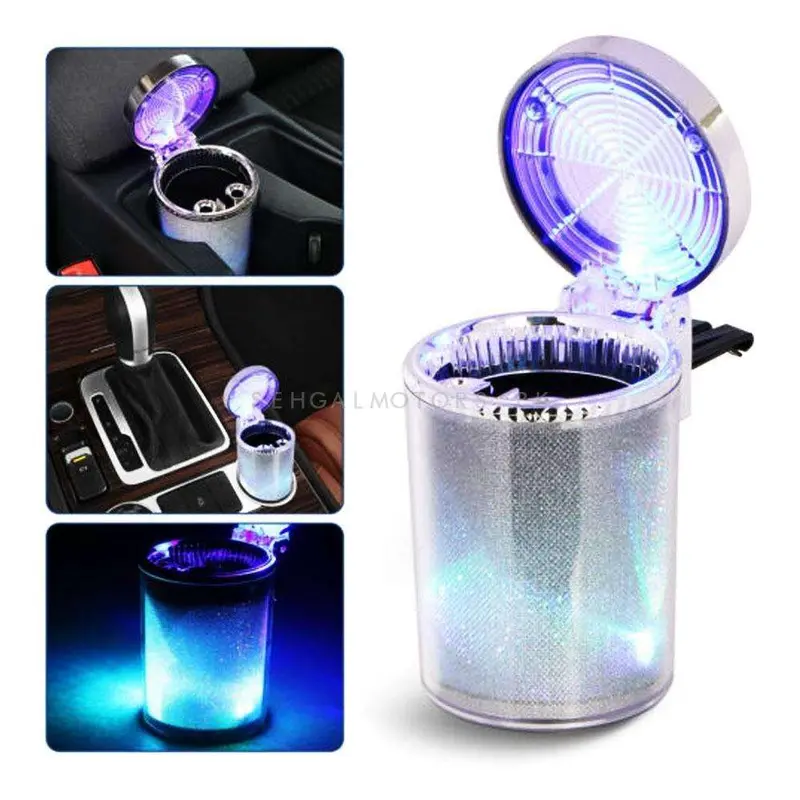 Universal Car Portable Ashtray Led Multi Color 2