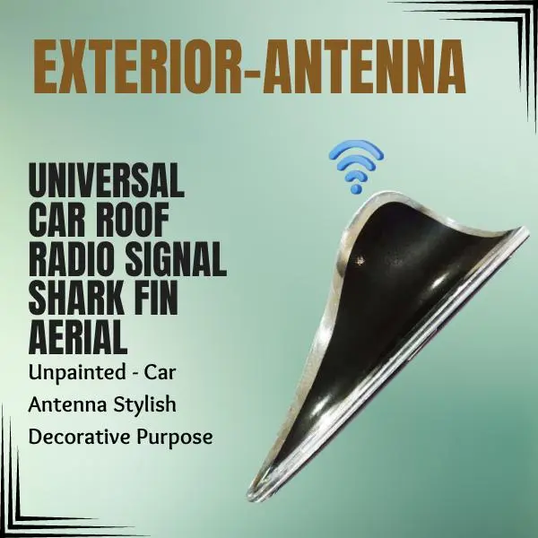 Universal Car Roof Radio Signal Shark Fin Aerial - Unpainted - Car Antenna Stylish Decorative Purpose 1