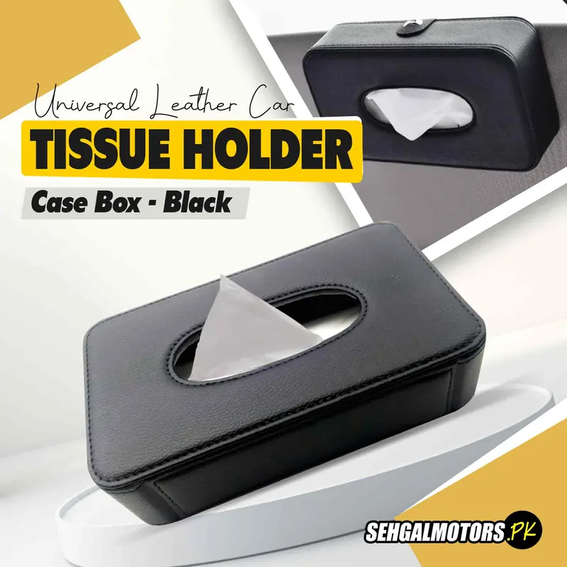 Universal Car Sun Visor / Sunshade Tissue Holder Case Box Black 1