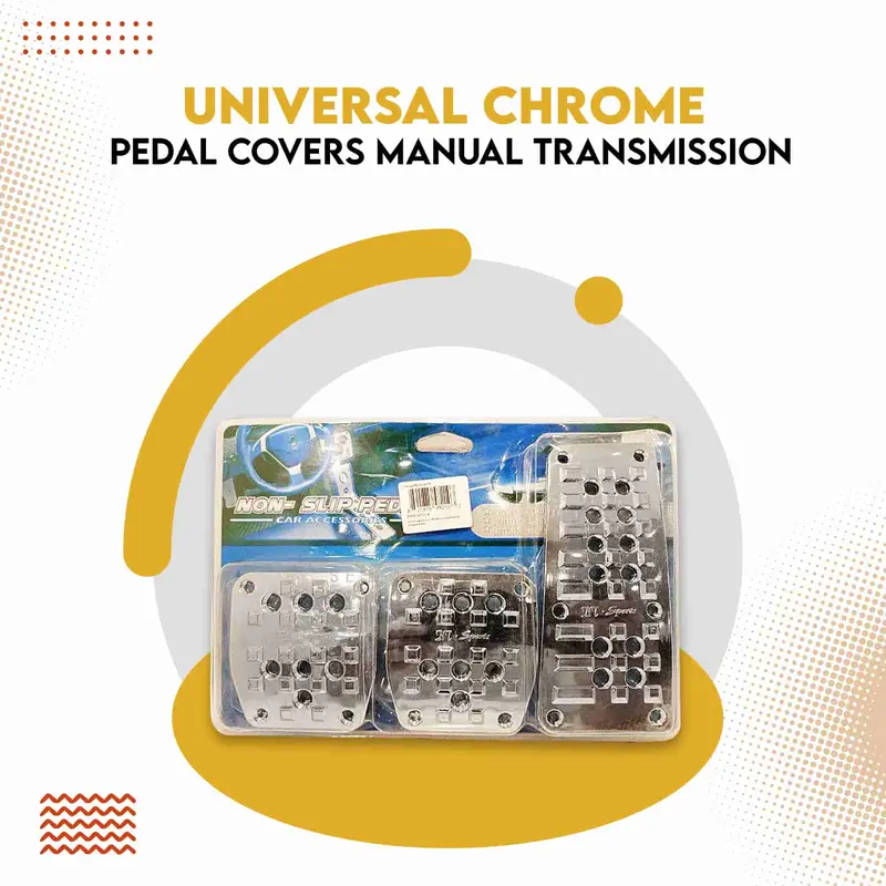 Universal Chrome Pedal Covers Manual Transmission 1