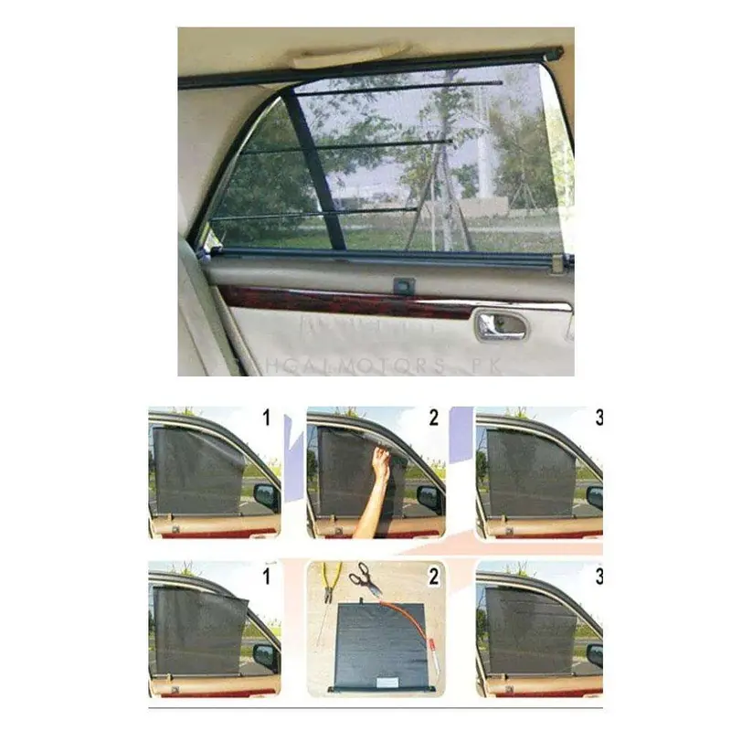 Universal Customized Style Railing Shades - K52 - Auto Window Curtains | Retractable Shades | Side Sun Shade 1