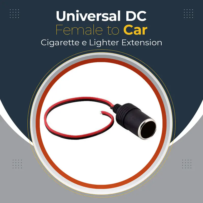 Universal Dc Female To Car Cigarette E Lighter Extension Connector 1
