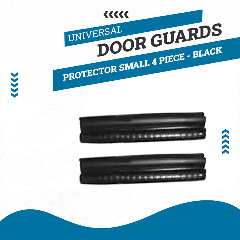 Universal Door Guards Protector Small 4 Piece - Black - Edge Protection Anti-Scratch Buffer Strip 1