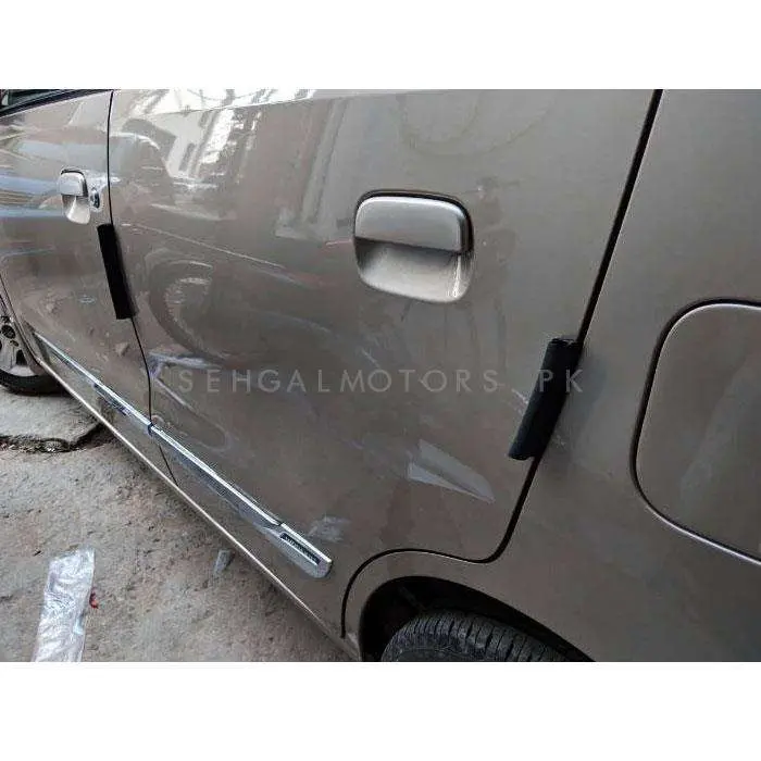 Universal Door Guards Protector Small 4 Piece - Black - Edge Protection Anti-Scratch Buffer Strip 2