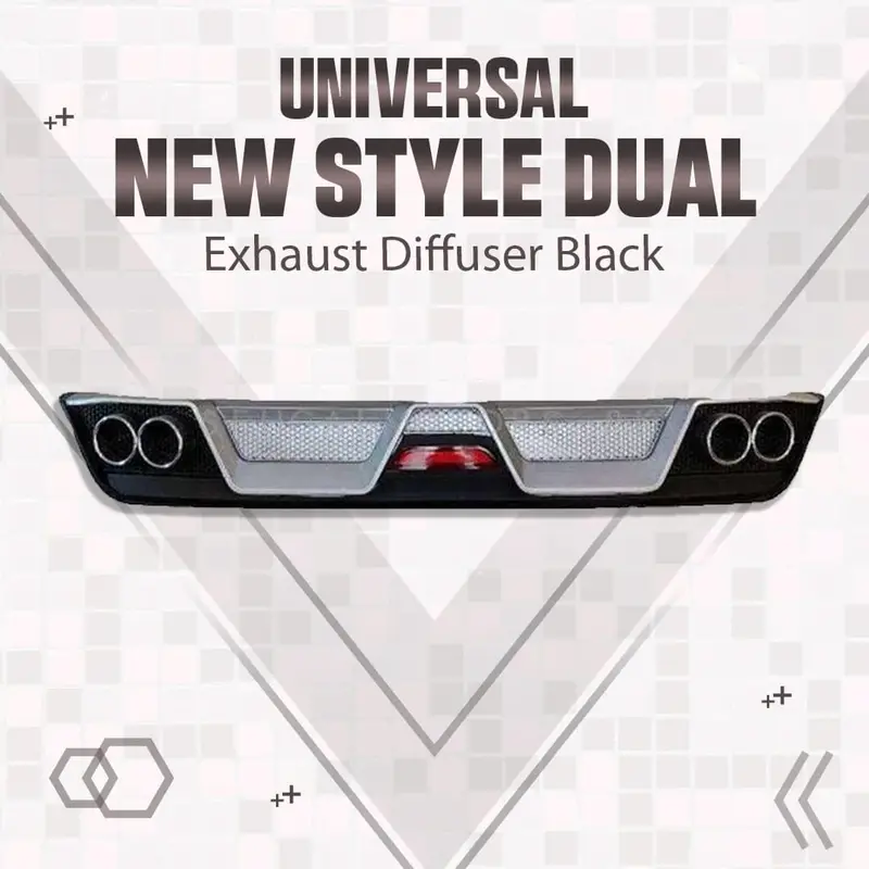 Universal  Dual Exhaust Diffuser Black 1
