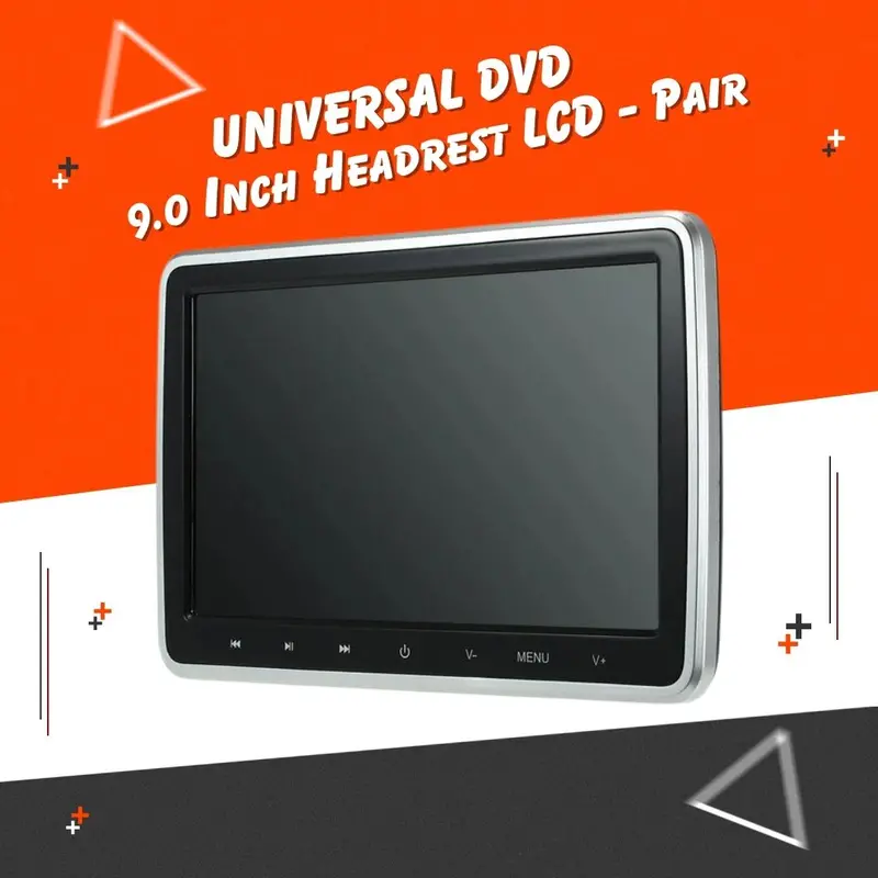 Universal Dvd Headrest Lcd Silver 9 Inches - Each - Multimedia Ips Display System 1