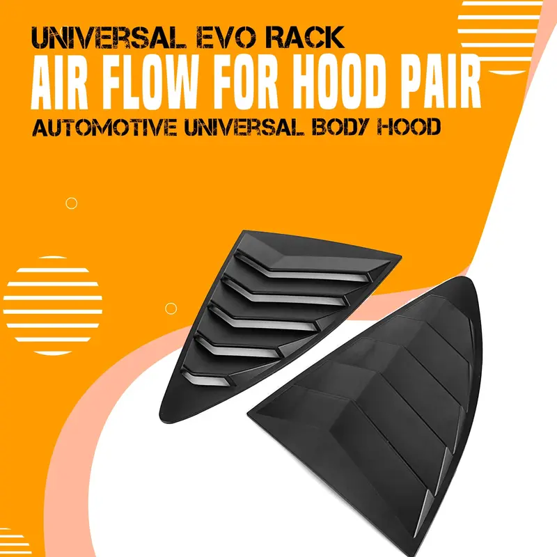 Universal Evo Rack Air Flow For Hood Pair - Automotive Universal Body Hood Decorative Air Vent 1