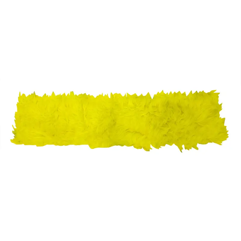 Universal Fur Style Dashboard Carpet Mat Cut Size - Yellow 2