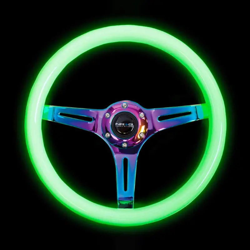 Universal Glow In The Dark Illumination Car Steering Wheel - - With Burnt Blue 1