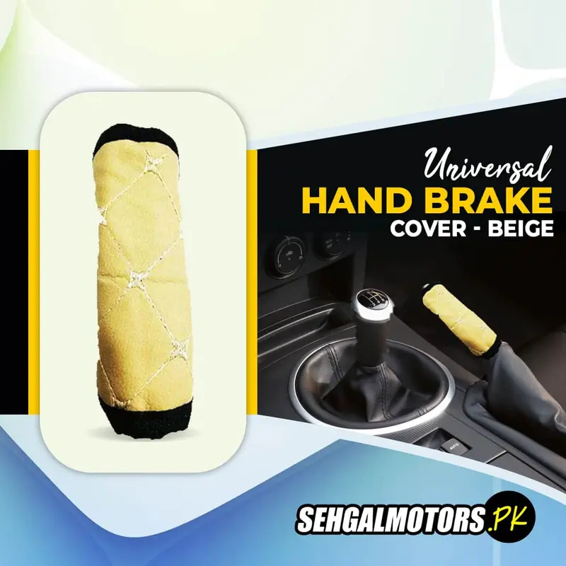 Universal Hand Brake Beige Cover With Mix Thread 1