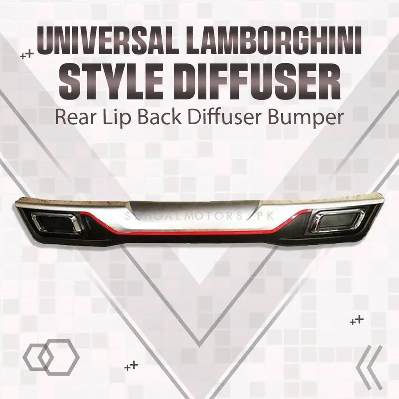 Universal Lamborghini Style Diffuser - Rear Lip Back Diffuser Bumper | Back Bumper Guard Car Styling 1