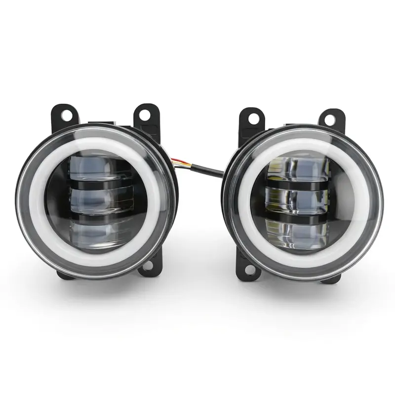 Universal Led Fog Light Drl Driving Fog Lamp Pair 3.5 Inches - Car Front Replacement Auto Lamp 2