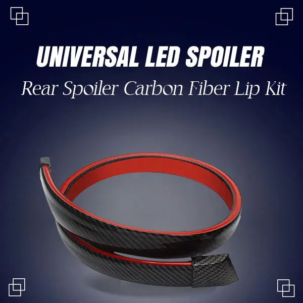 Universal Led Spoiler Rear Spoiler Carbon Fiber Lip Kit 1