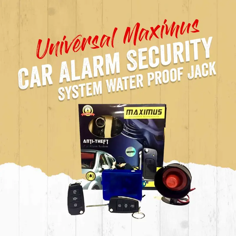 Universal Maximus Car Alarm Security System Water Proof Jack Knife 1