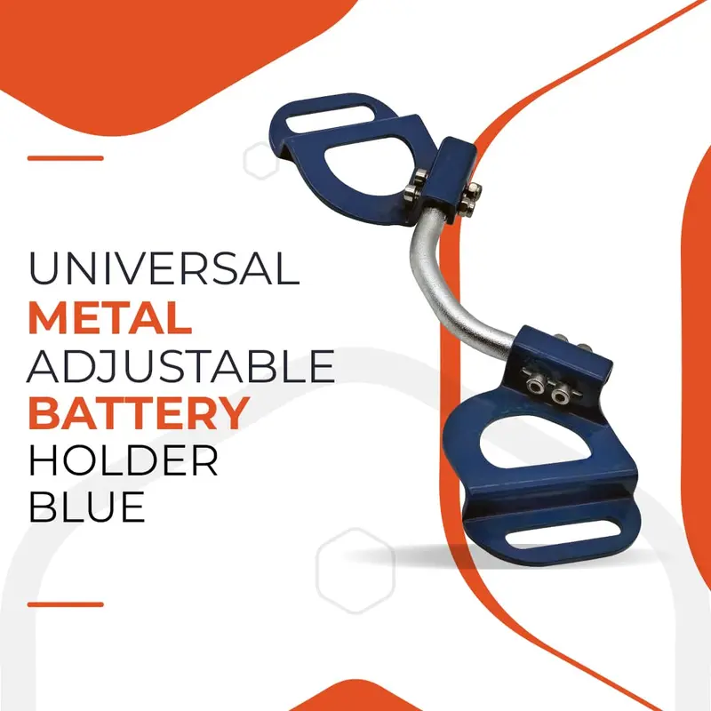 Universal Metal Adjustable Battery Holder - Blue 1