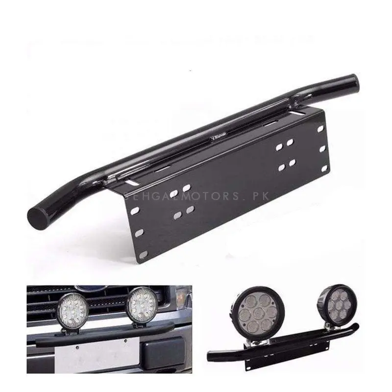 Universal Number Plate Light Bar Mount - Bar Light Frame | Number Plate License Frame With Bar Light 2