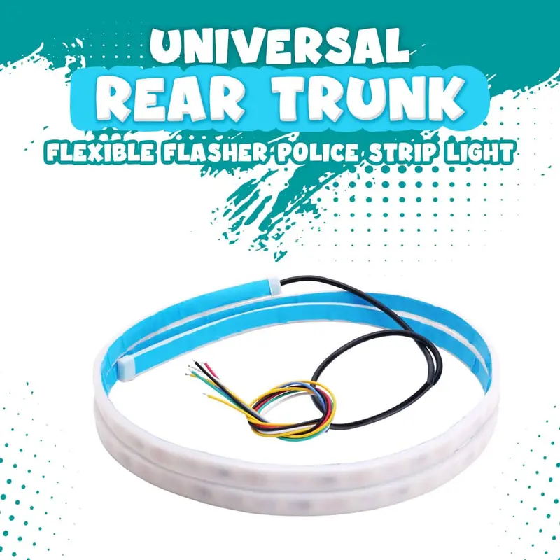 Universal Rear Trunk Flexible Flasher Police Strip Light 1