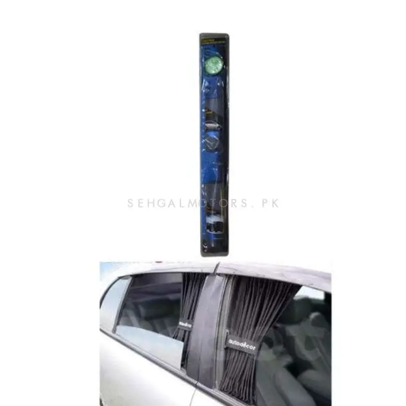 Universal Side Railing Shades Black - Pair - Auto Window Curtains | Moving Shades | Sun Shade | Parda 1