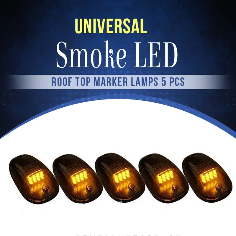 Universal Smoke Led Roof Top Marker Lamps 5 Pcs 1