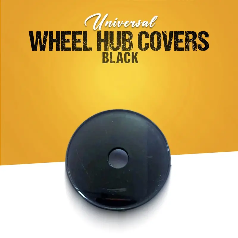 Universal Wheel Hub Covers Black 1