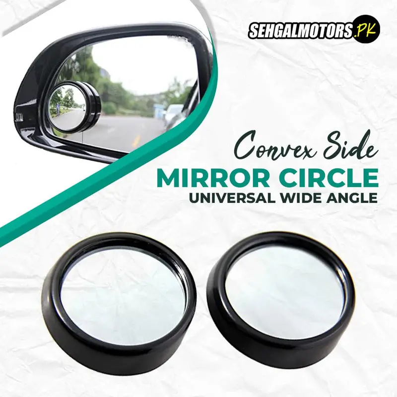 Universal Wide Angle Car Blind Spot Convex Side Mirror Circle Pair 1