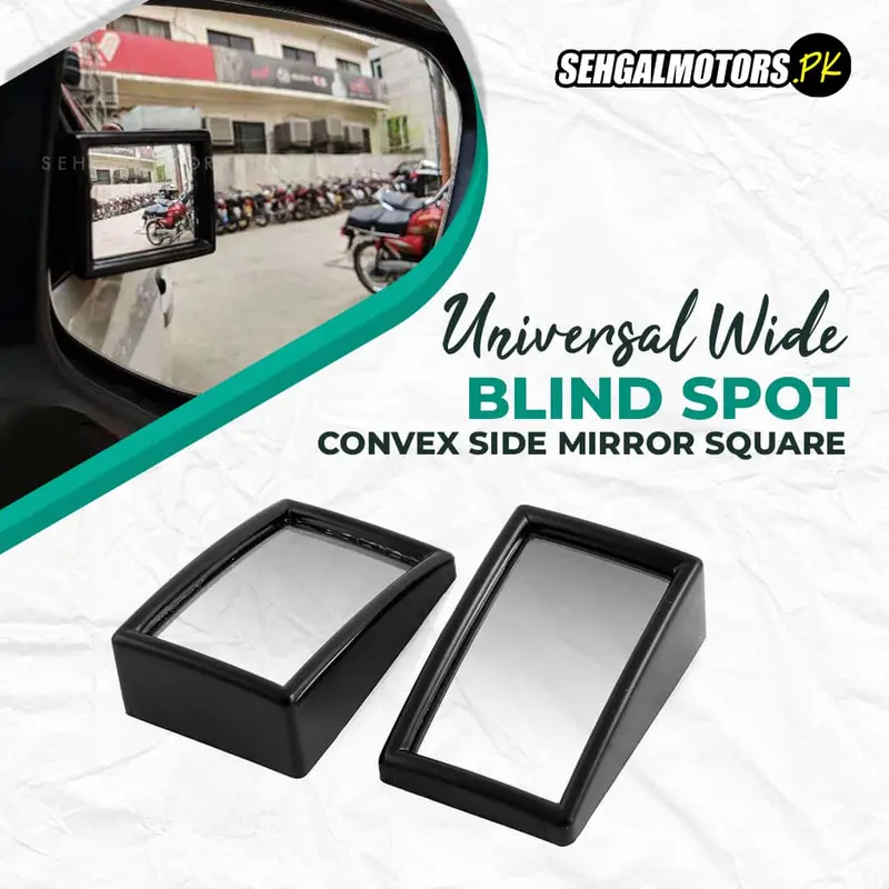 Universal Wide Angle Car Blind Spot Convex Side Mirror Square 1