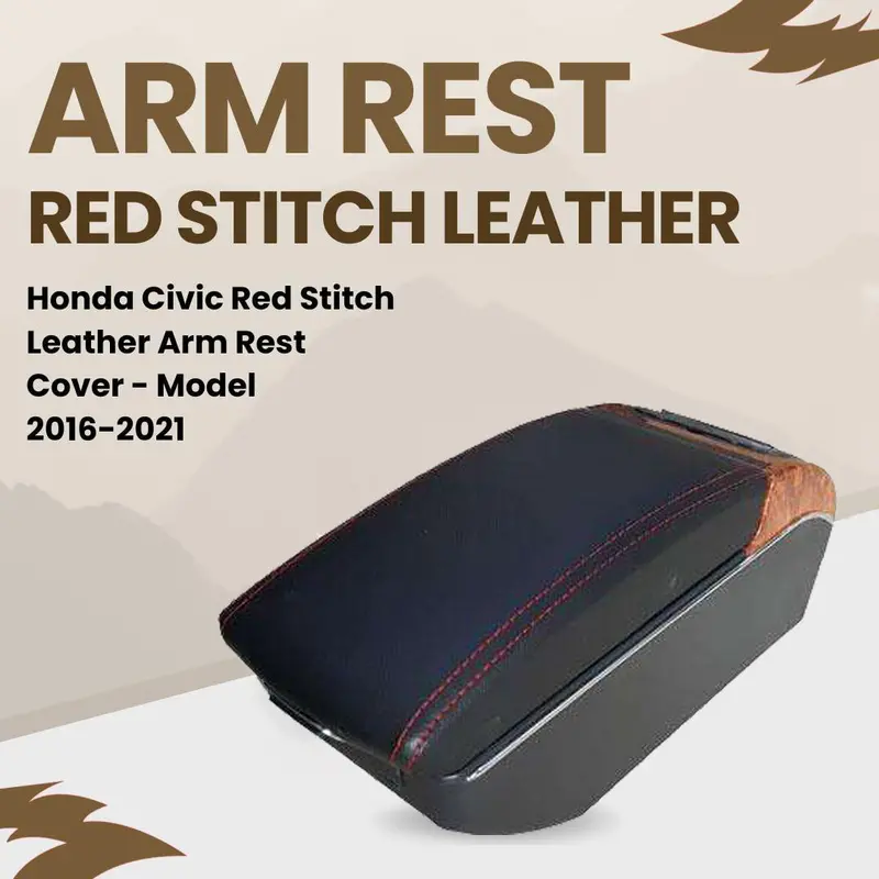 Universal Wooden Style Armrest With Usb - Center Console Storage Box | Center Console | Elbow Rest Arm Holder 1