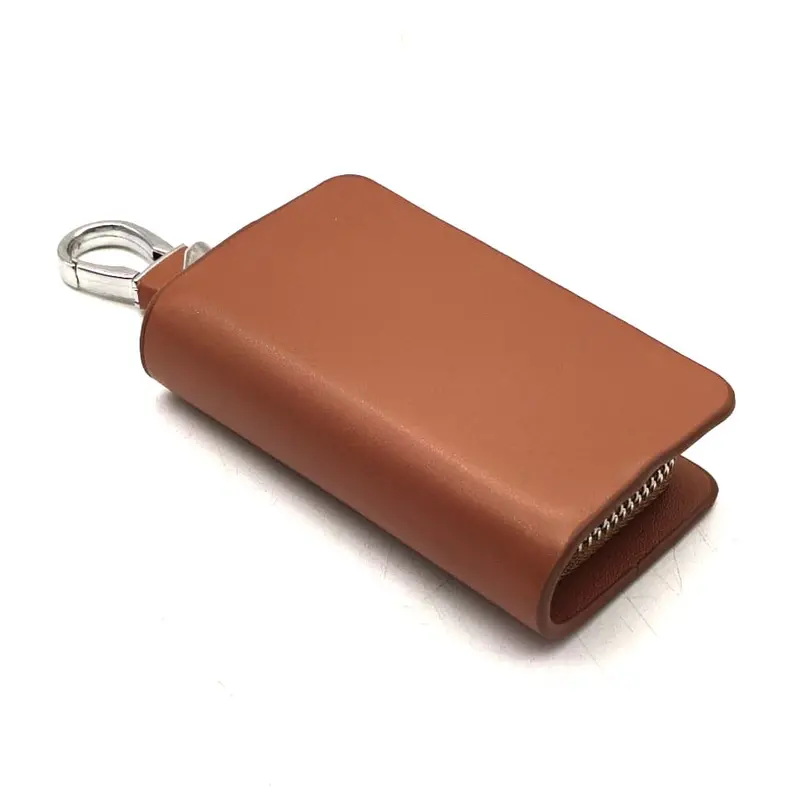 Universal Zipper Leather Key Cover - Brown 2
