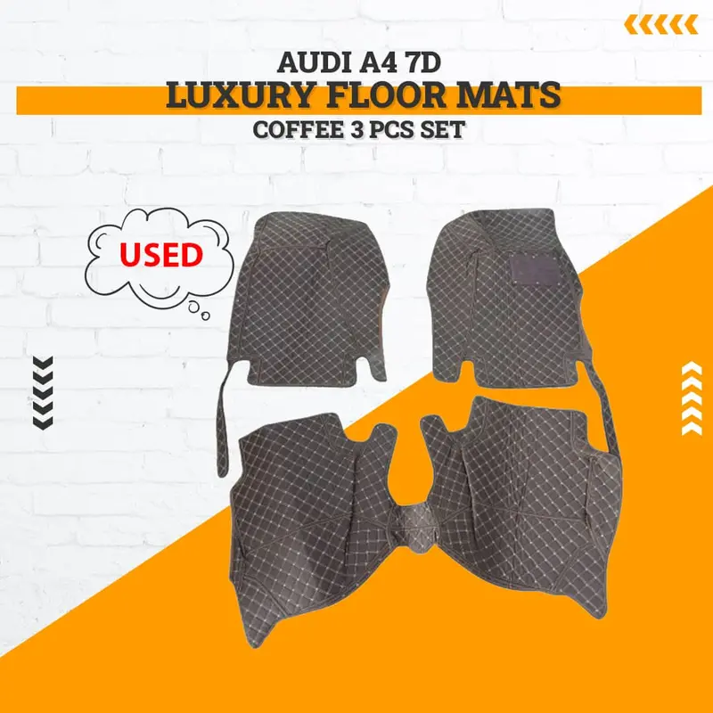 Used Audi A4 7D Luxury Floor Mats - Coffee 3 Pcs Set 2016 - 2021 1