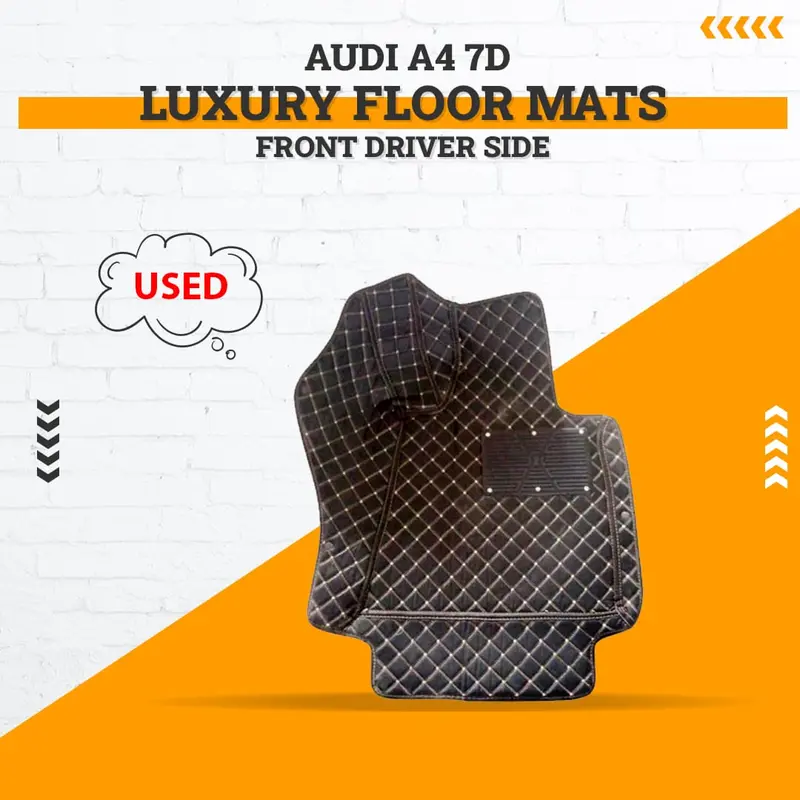 Used Audi A4 7D Luxury Front Driver Side Floor Mat Black 2006-2012 - 1 Pc 1