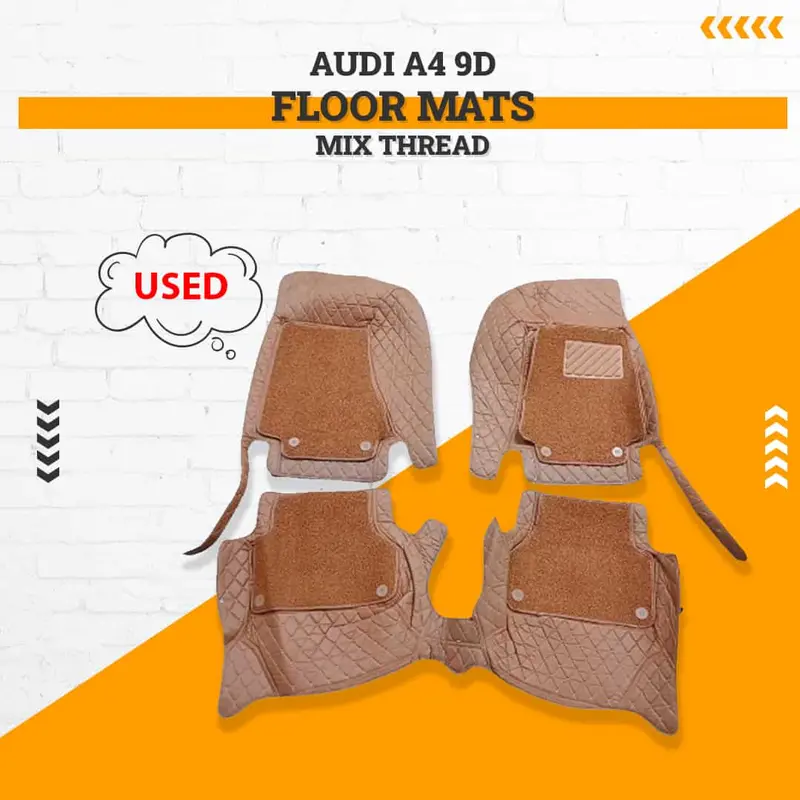 Used Audi A4 9D Floor Mats Mix Thread 3 Pcs 2016 - 2021 - Damage 1