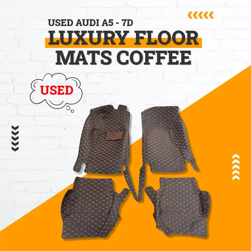 Used Audi A5 7D Luxury Floor Mats Coffee 4  Pcs 2017 - 2021 1