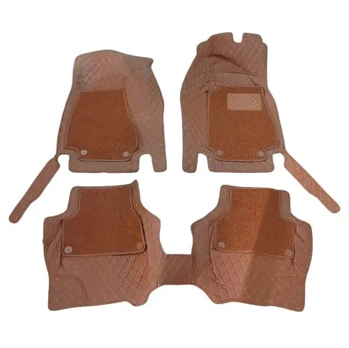 Used Audi A5 9D Floor Mats Mix Thread Brown With Brown Grass 3Pcs 2017 - 2021 2