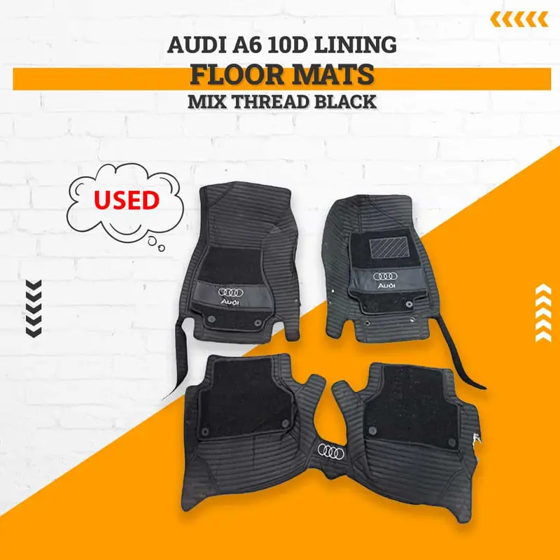 Used Audi A6 10D Lining Floor Mats - Mix Thread Black 2011 - 2021 - Damage 1