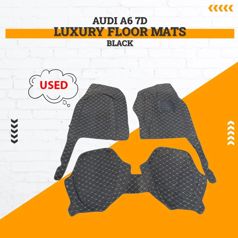 Used Audi A6 7D Luxury Floor Mats Black 3 Pcs 2011 - 2021 - Damage 1