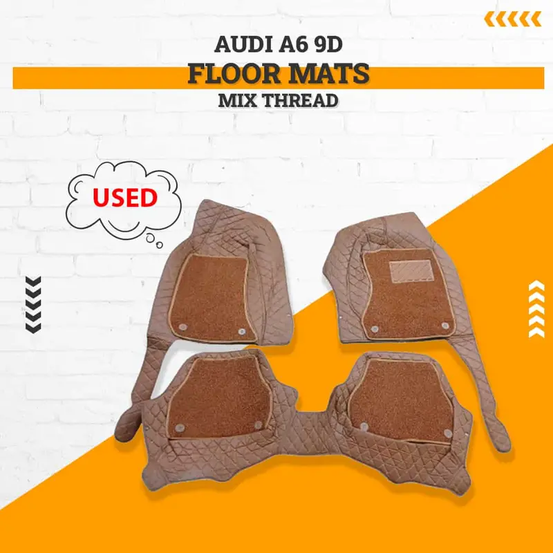 Used Audi A6 9D Floor Mats Mix Thread 3 Pcs 2011 - 2021 - Damage 1