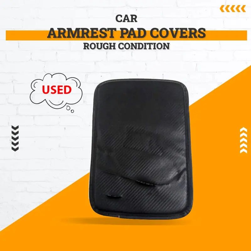 Used Car Armrest Pad Covers Rough Condition 1