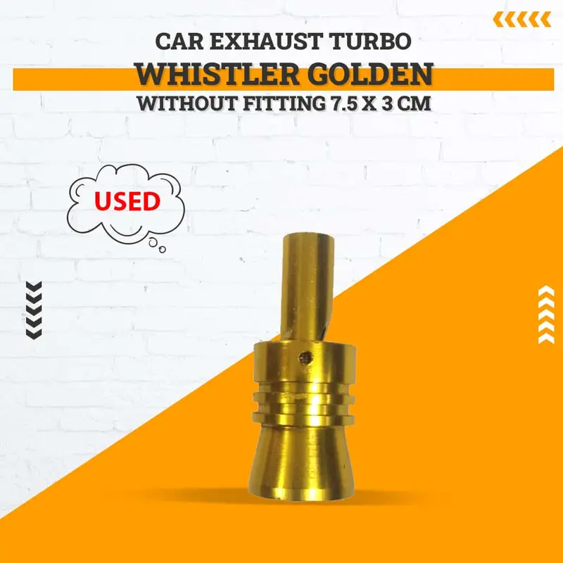 Used Car Exhaust Turbo Whistler Golden Without Fitting 7.5 X 3Cm 1