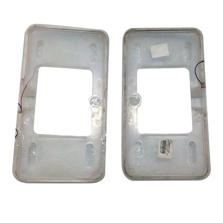 Used Car Number Plate License Frame With Led Neon Light - And Camera Option Pair Transparent - Red 2