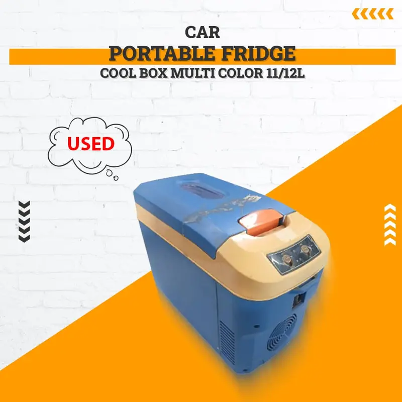 Used Car Portable Fridge Cool Box Multi Color 11/12L - (Incomplete And Rough Condition) 1