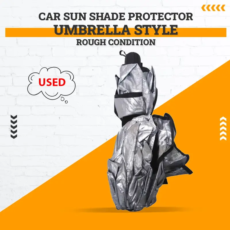 Used Car Sun Shade Protector Umbrella Style - - Rough Condition 1
