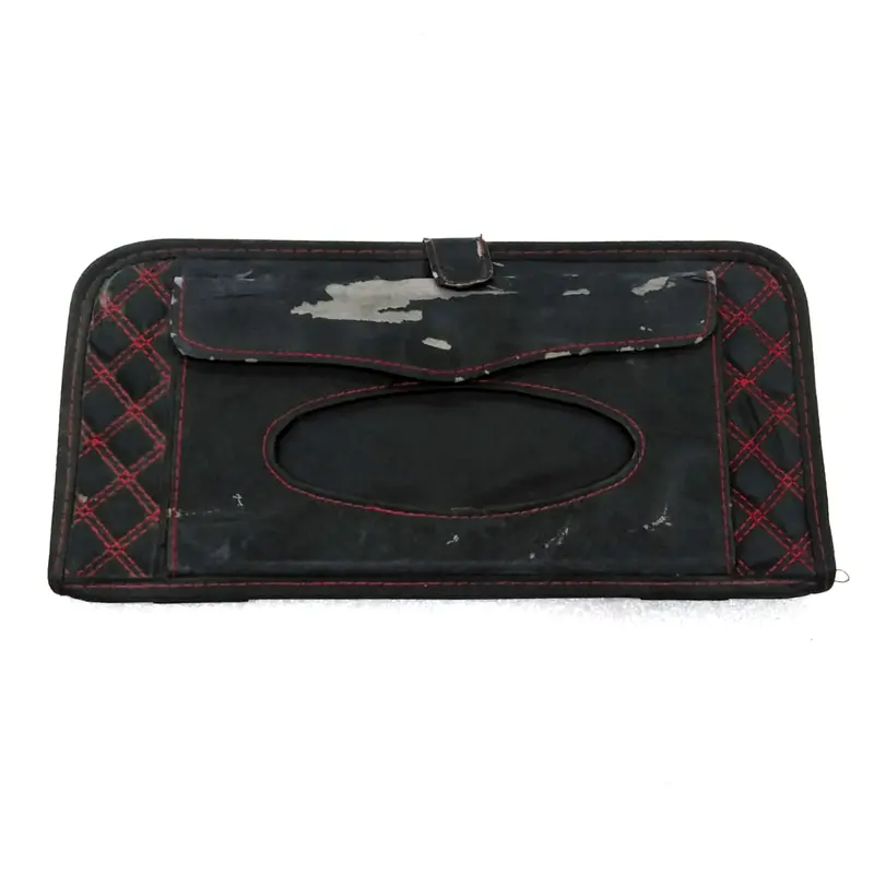 Used Car Sun Visor / Sunshade Tissue Holder Case Box Mix Colors Black / Red / White Rexine Issue 2
