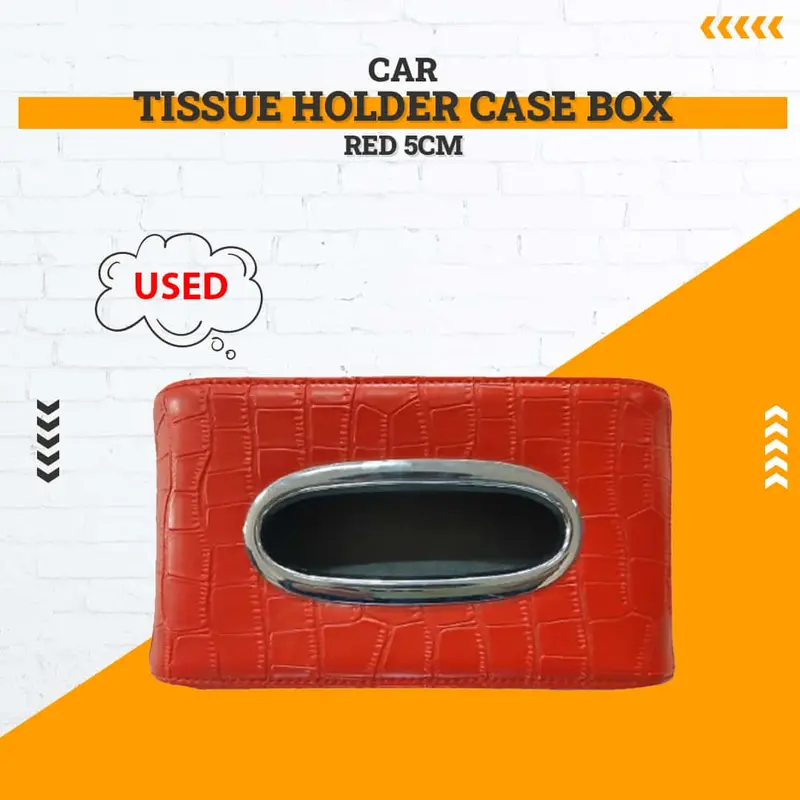 Used Car Tissue Holder Case Box Red 5Cm - Damage 1