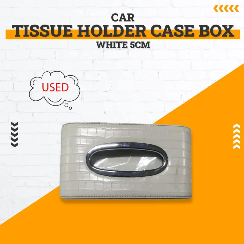 Used Car Tissue Holder Case Box White 5Cm 1