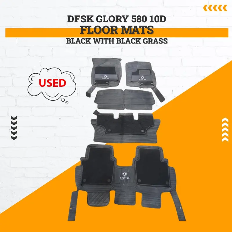 Used Dfsk Glory 580 10D Floor Mats Black With Black Grass 2020 - 2025 1