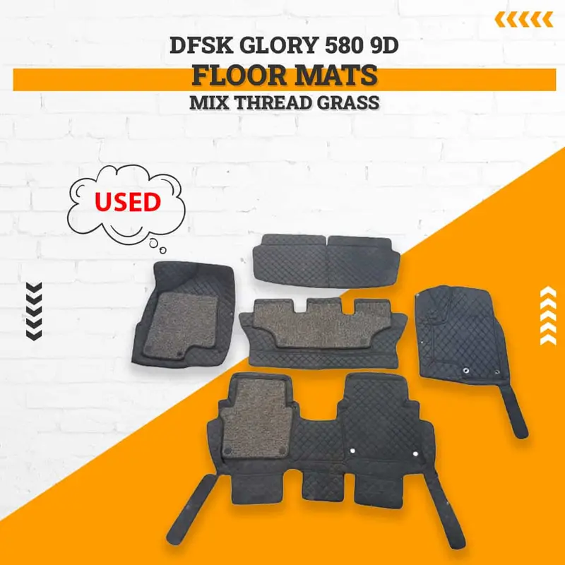Used Dfsk Glory 580 9D Floor Mats Mix Thread Grass 5 Pcs 2020 - 2025 - Damage 1