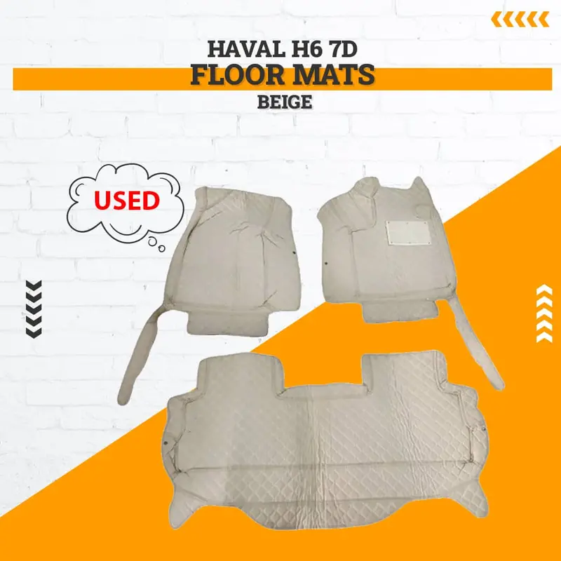 Used Haval H6 7D Floor Mats Beige 3 Pcs 2021 - 2024 - Damage 1