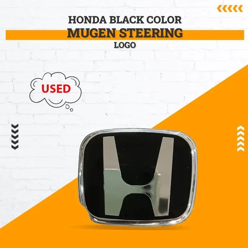 Used Honda Black Color Mugen Steering Logo - (Corner Damage) 1