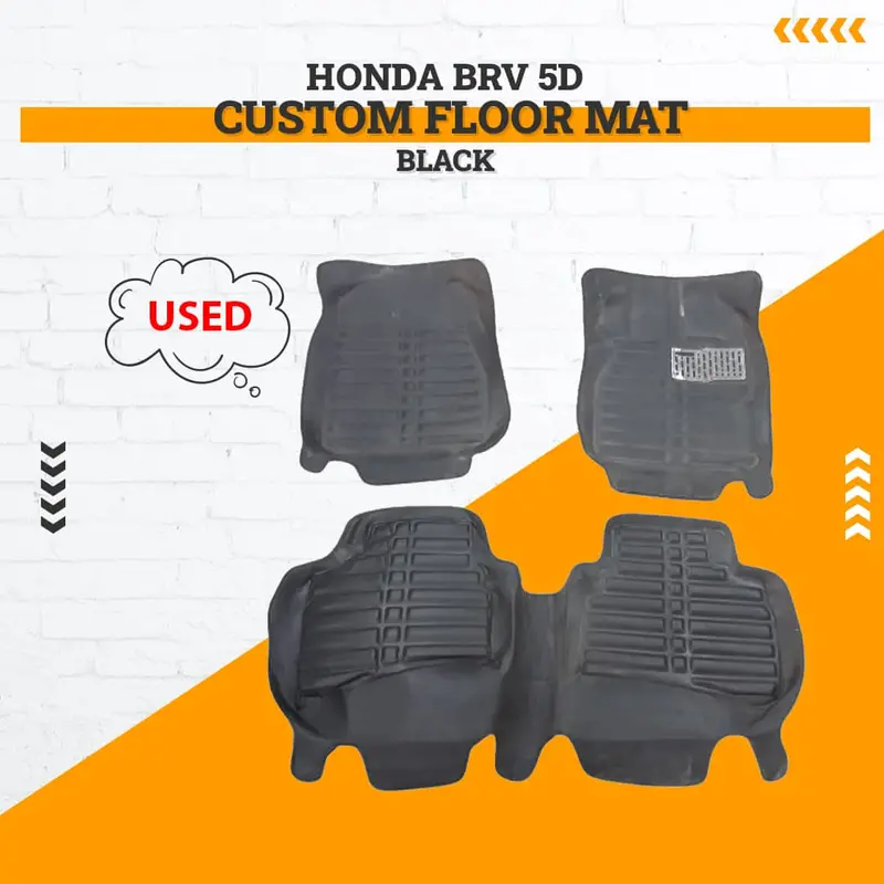 Used Honda Brv 5D Custom Floor Mat Black 3 Pcs 2017 - 2025 - Damage 1